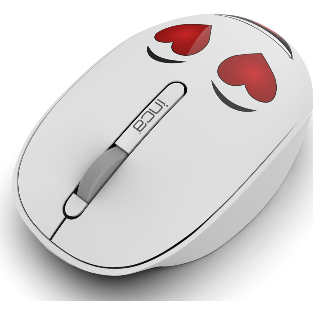 INCA WEENY Emoji IWM-245RB Kabellose Maus 1200 DPI Weiß