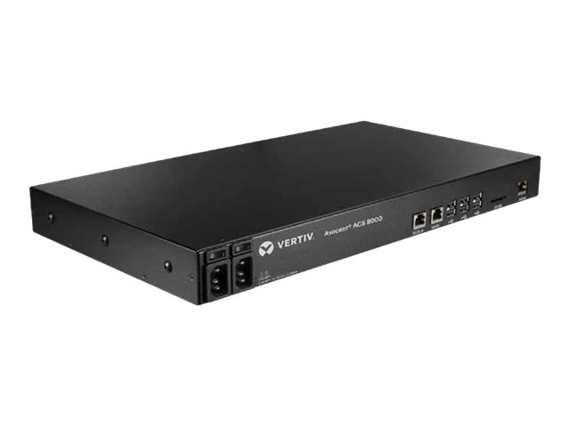 Vertiv ACS 8008MDAC-404 Konsolenserver 8 Anschlüsse 1GbE Dual AC Schwarz