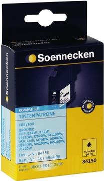 SOENNECKEN Tintenpatrone 84150 wie Brother LC123BK schwarz (84150)