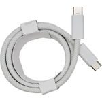 PowerRay Daten- und Ladekabel Typ C auf Typ C, 240 W, Nylon ummantelt, 2m, white, Bulk (4260357351163)
