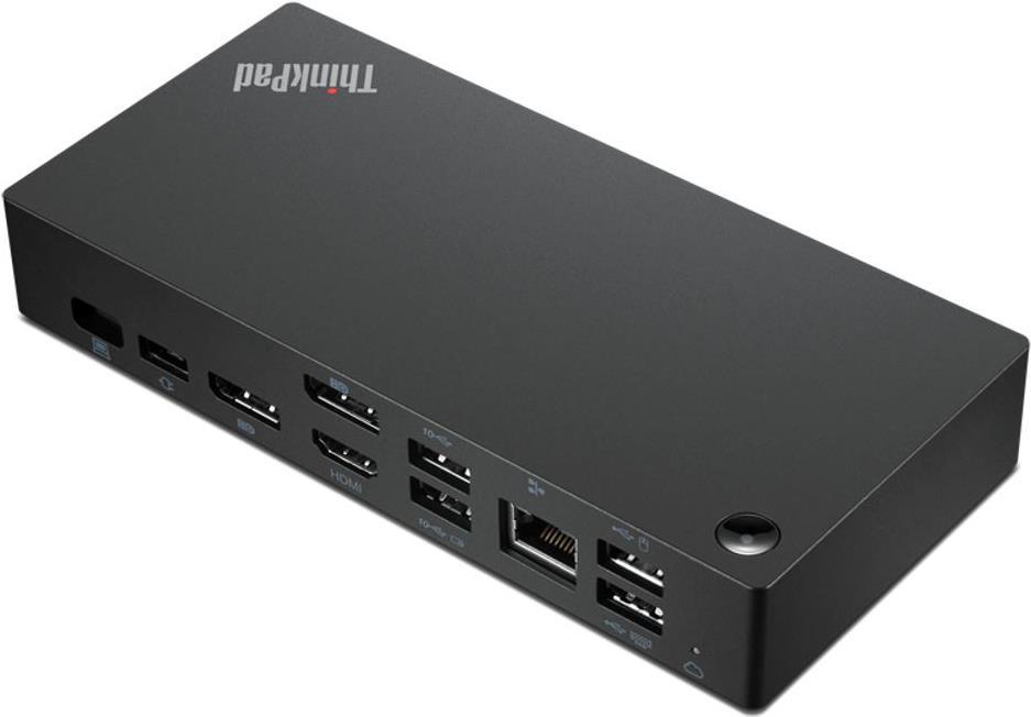 Lenovo ThinkPad Universal USB-C Smart Dock Kabelgebunden USB 3.2 Gen 1 (3.1 Gen 1) Type-A + Type-C Schwarz (40B20135IT)