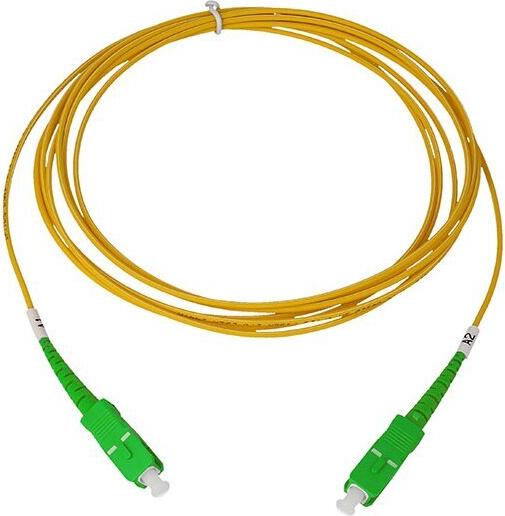 BlueOptics Simplex LWL Patchkabel, SC-APC/SC-APC, 1 Meter, Singlemode E9/125Âµm, G.657.A1, OS2, Eingangsdämpfung: unter 0.2dB, Markenfaser, LSZH gelb, 2.0mm Tube, Keramik Ferrule, inkl. Messprotokoll (SFP2222BU1MM)