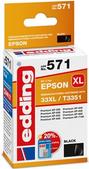 Edding Tintenpatrone ersetzt Epson 33XL / T3351 Kompatibel einzeln Schwarz EDD-571 18-571 (18-571)