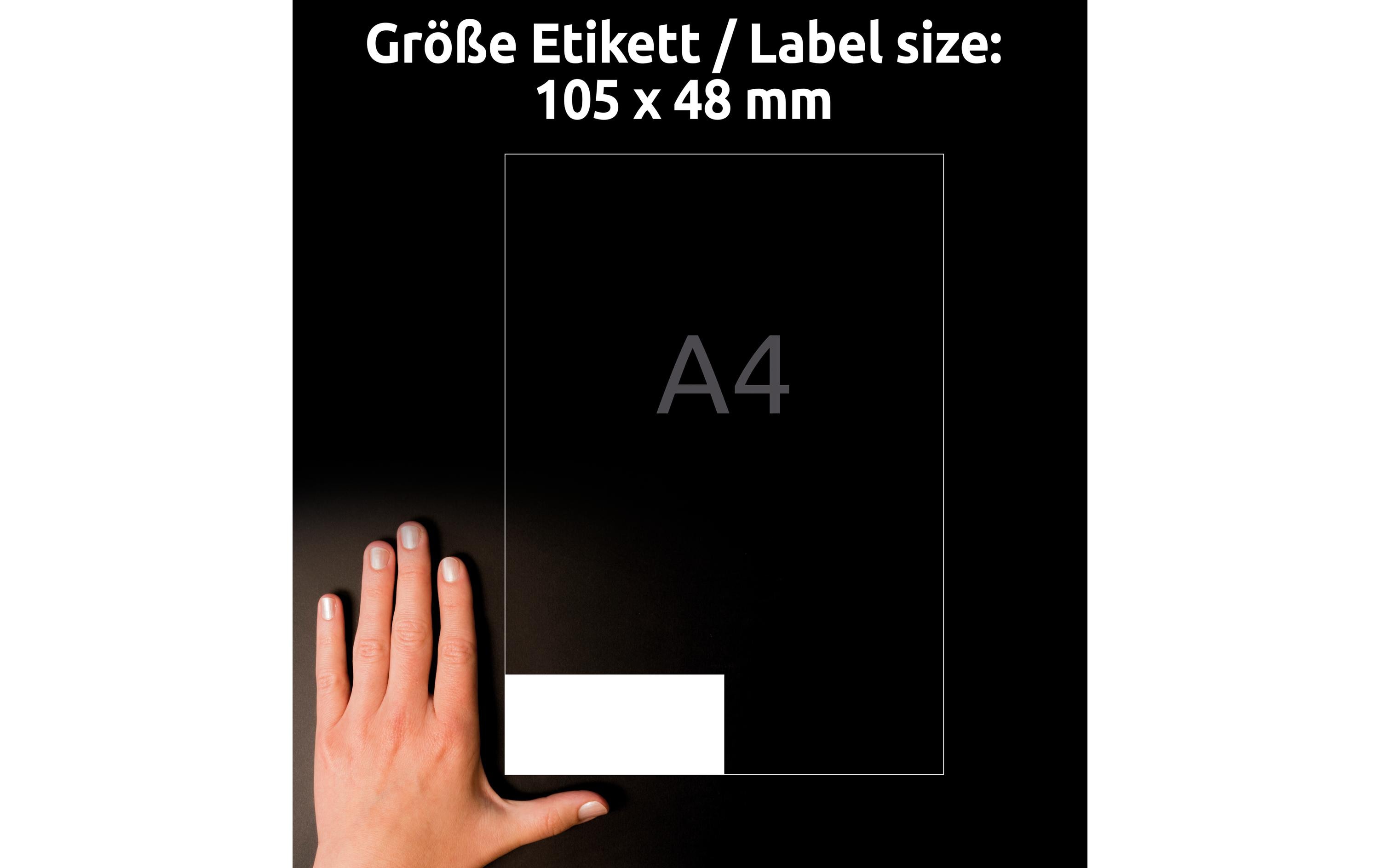 Avery Zweckform 6175-65 Universal-Etiketten 105 x 48 mm Weiß