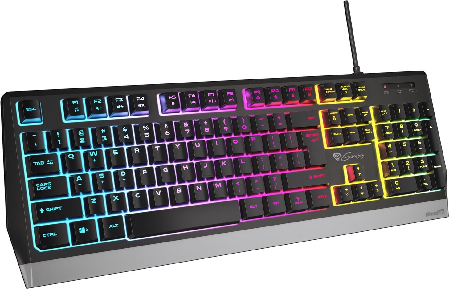 GENESIS Rhod 300 RGB Tastatur Gaming USB QWERTY Englisch Schwarz (NKG-1528)