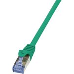 LogiLink Patchkabel, Kat. 6A, S/FTP, 10,0 m, grün geschirmt (PIMF), 4 x 2 AWG 26/7, Belegung: 1:1, Kupferader, - 1 Stück (CQ3095S)