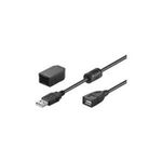 Wentronic Goobay USB 2.0 Hi-Speed Verlängerungskabel mit Ferritkern, Schwarz, 2 m - USB 2.0-Stecker (Typ A) > USB 2.0-Buchse (Typ A) (93284)
