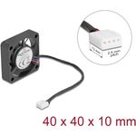 Delock Axiallüfter 12 V DC 40 x 40 10 mm schwarz (67293)