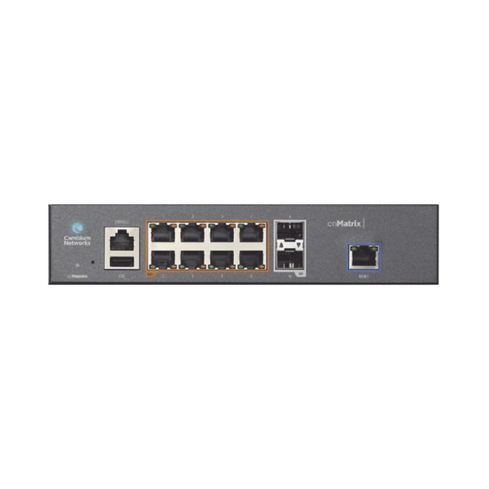Cambium Networks cnMatrix EX1010-P Managed L2/L3 Gigabit PoE Switch Schwarz