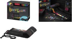 FABER-CASTELL Black Edition Buntstifte farbsortiert, 72 St. (116418)