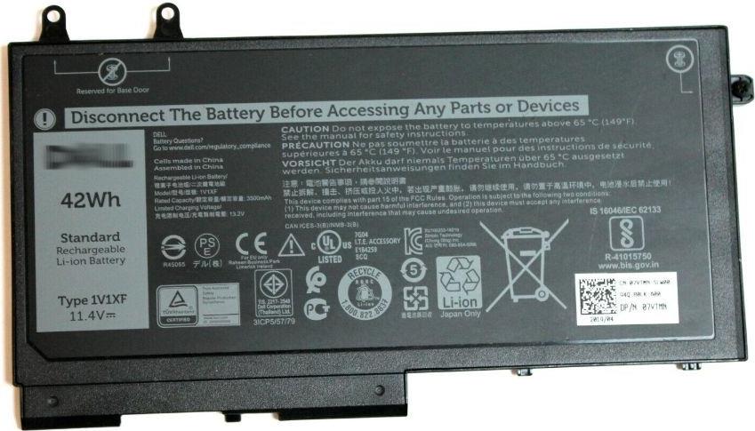 Dell Battery, 42WHR, 3 Cell (7VTMN)