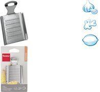 metaltex Ingwer-/Knoblauchreibe, Edelstahl, silber handliche Form, auch für Gewürze geeignet, - 1 Stück (194522000)