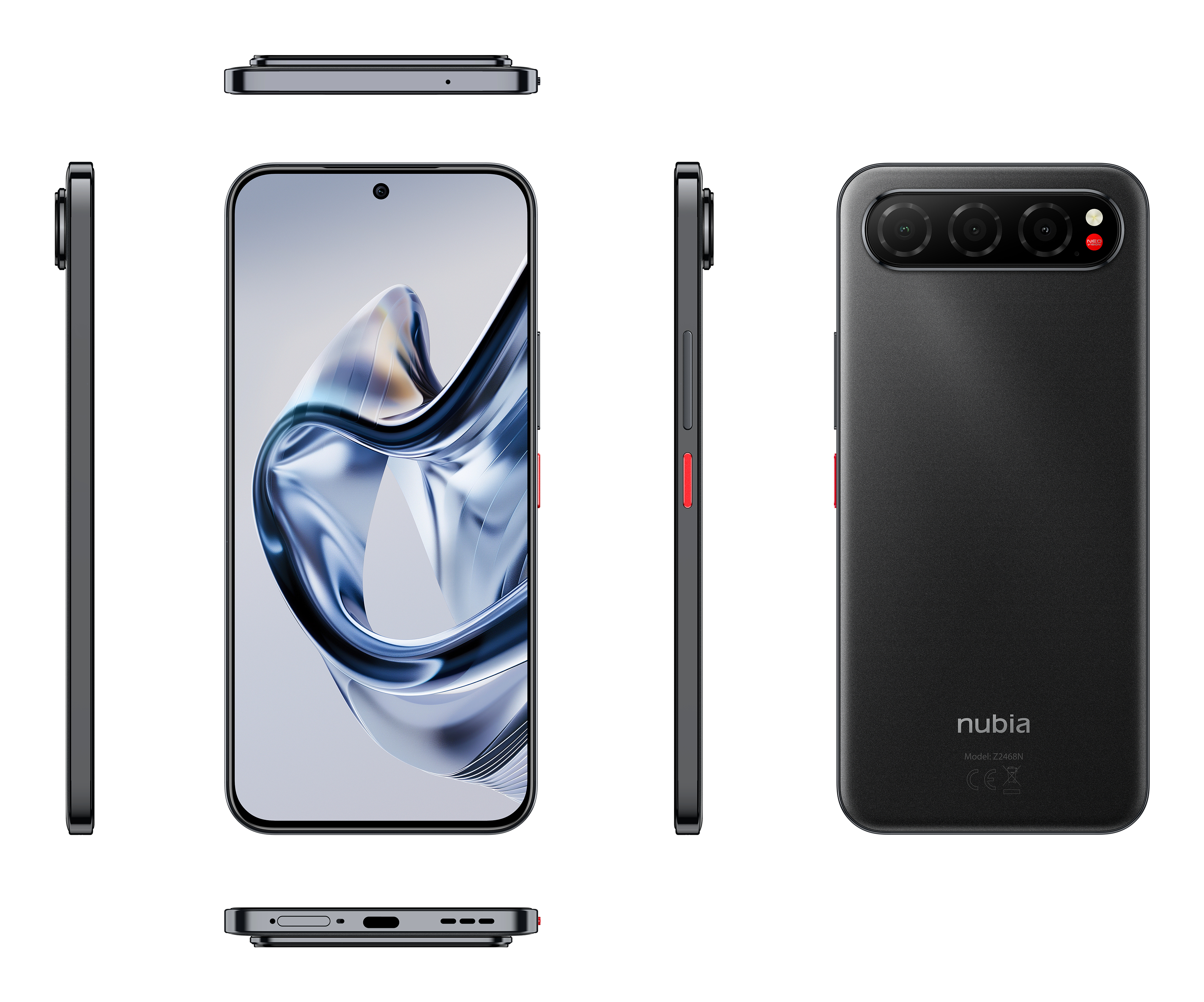Nubia Air 5G Smartphone 8 GB RAM 256 GB 6.78" AMOLED 120 Hz Titanium Black
