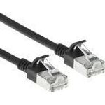 ACT Black 3 meters LSZH S/FTP CAT6A slimline patch cable snagless with RJ45 connectors (DB7903)