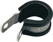 HellermannTyton ALU14C Befestigungsschelle 211-15140 Bündel-Ø-Bereich 19.10 mm (max) mit Chloropren-Schutzprofil Silber, Schwarz 1 St. (211-15140)