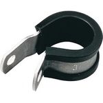 HellermannTyton ALU14C Befestigungsschelle 211-15140 Bündel-Ø-Bereich 19.10 mm (max) mit Chloropren-Schutzprofil Silber, Schwarz 1 St. (211-15140)