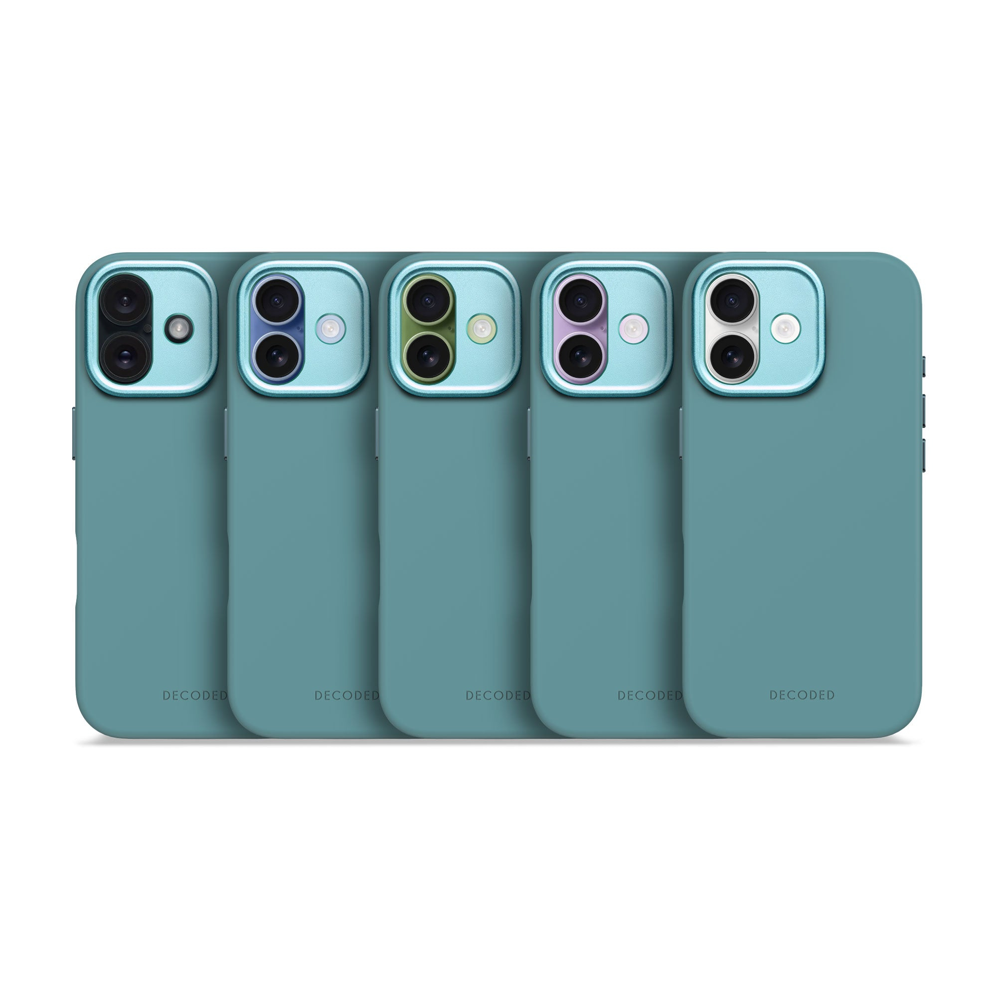 Decoded AntiMicrobial Silicone Backcover für iPhone 17 6,3" Retro Blue