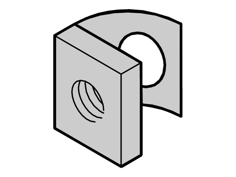 Schroff Schiebemutter M6 für 19"-Rack 50 Stück Nickel