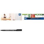 STAEDTLER Lumocolor Küchenmarker permanent, schwarz, Blister Gehäuse aus 97 % recyceltem Plastik gemäß ISO 14021, - 1 Stück (317-9 BK-1)
