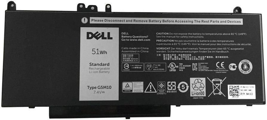 DELL WYJC2 Lithium-Ion (Li-Ion) 6820mAh 7.4V Wiederaufladbare Batterie (WYJC2)