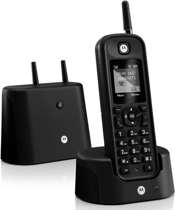 Motorola O201 DECT Schnurloses Telefon analog Freisprechen Schwarz (2249706)