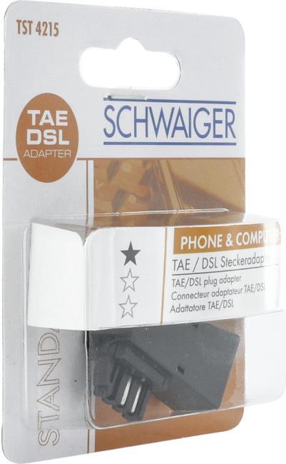 Schwaiger TST4215533 cable gender changer TAE-F RJ-45 Schwarz (TST4215533)