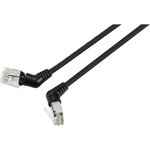 Renkforce RF-6071546 RJ45 Netzwerkkabel, Patchkabel CAT 6a F/UTP 0.50 m Schwarz Steckkontakte 360° drehbar, Gewinkelter Kabelabgang 1 St. (RF-6071546)