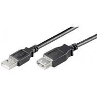 Wentronic Goobay USB 2.0 Hi-Speed Verlängerungskabel, Schwarz, 0.3 m - USB 2.0-Stecker (Typ A) > USB 2.0-Buchse (Typ A) (68622)