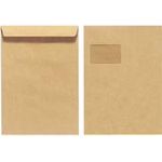 Herlitz Briefumschlag C4 90g nassklebend m.Fenster braun10St (737494)