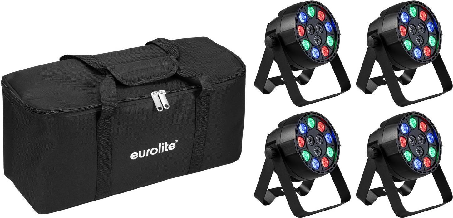 EUROLITE Set 4x AKKU Mini PARty RGBW Spot MK2 + Soft-Bag (20000951)