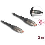 Delock USB 2.0 Daten- und Schnellladekabel Type-C Stecker zu PD 3.0 100 W mit (85409)