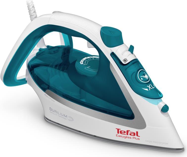 Tefal EasyGliss Plus FV5718 Bügeleisen Trocken- & Dampfbügeleisen Duriliumsohle Türkis - Weiß 2400 W (FV5718)