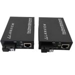 Lanview Pair of 10/100/1000Base-T RJ45 to 1000Base-X SC - 1 Gbps (LVN-MED-SC-1000BASE-X-2)