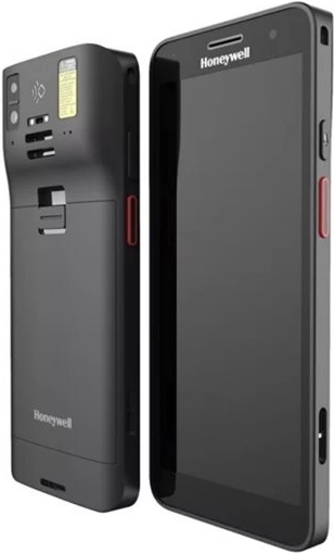 Honeywell CT37, 2D, SR, Projected Capacitive, hot-swap, PTT, USB-C, BT (BLE), WLAN, NFC, Android, GMS, erw. Akku, schwarz Mobiles Datenerfassungsgerät, 2D, Imager (Standard Range, S0703), Bildschirmdiagonale: 15,2 cm (6''), Projected Capacitive, Multi Touch, Auflösung: 2280x1080 Pixel, micro SD-Slot, desinfizierbares Gehäuse, Lautsprecher, Kamera (13 MP), Front-Kamera (8 MP), hot swappable, Push to talk, Helligkeit 600cd, Anschluß: USB-C, Bluetooth (BLE), Wi-Fi 6E, NFC, Micro SD-Slot, Qualcomm Octa Core, 2,4 GHz, RAM: 8GB, Flash: 128 GB, Android, inkl.: Device Client Pack, (1 Jahr), Google Mobile Services, Akku, extended, 5300 mAh, Handschlaufe, separat bestellen: Netzteil, Schnittstellenkabel, IP65, IP68, MIL-STD 810H, Farbe: schwarz (CT37-X0N-57E10DG)