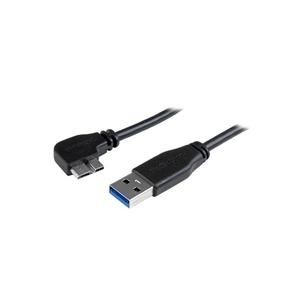 StarTech.com 2m Micro USB 3.0 Kabel - USB A zu links gewinkeltes Micro B USB ...