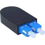 BlueOptics Lichtwellenleiter Loopback Adapter für SM E9/125µm Singlemode SC/UPC-Duplex, blau, Keramik Ferrule, -40°C bis +85°C (BOLBSCSM)