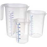 APS Messbecher STACKABLE, 1,0 Liter, transparent aus Polypropylen (PP), mit offenem Griff, geprägte - 1 Stück (30062)
