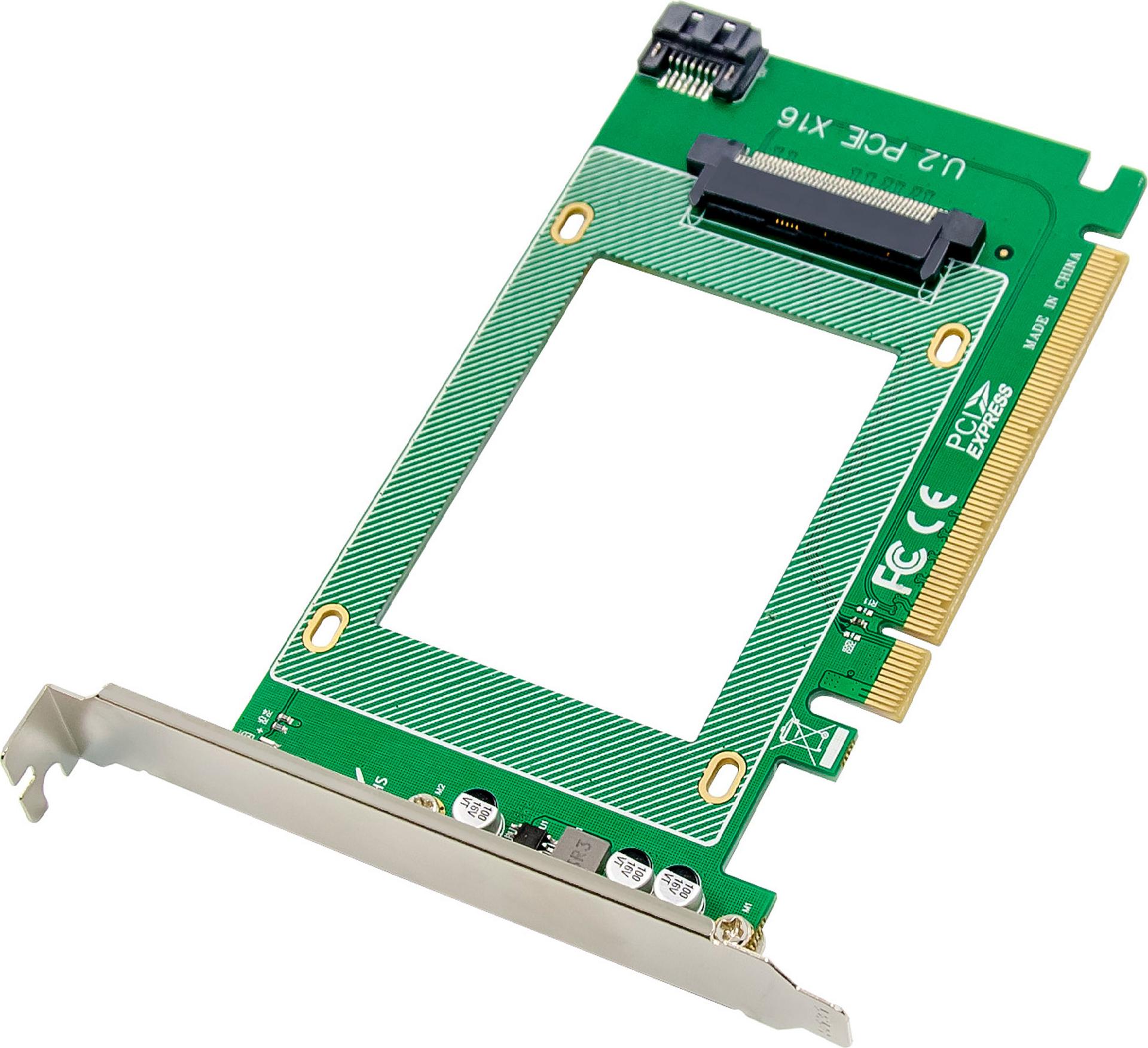 InLine Schnittstellenkarte PCIe x16 zu U.2 NVMe SFF-8639 intern (76619J)