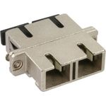 InLine® LWL Metall-Kupplung, Duplex SC/SC, multimode, Keramik-Hülse, zum Einbau (89992M)