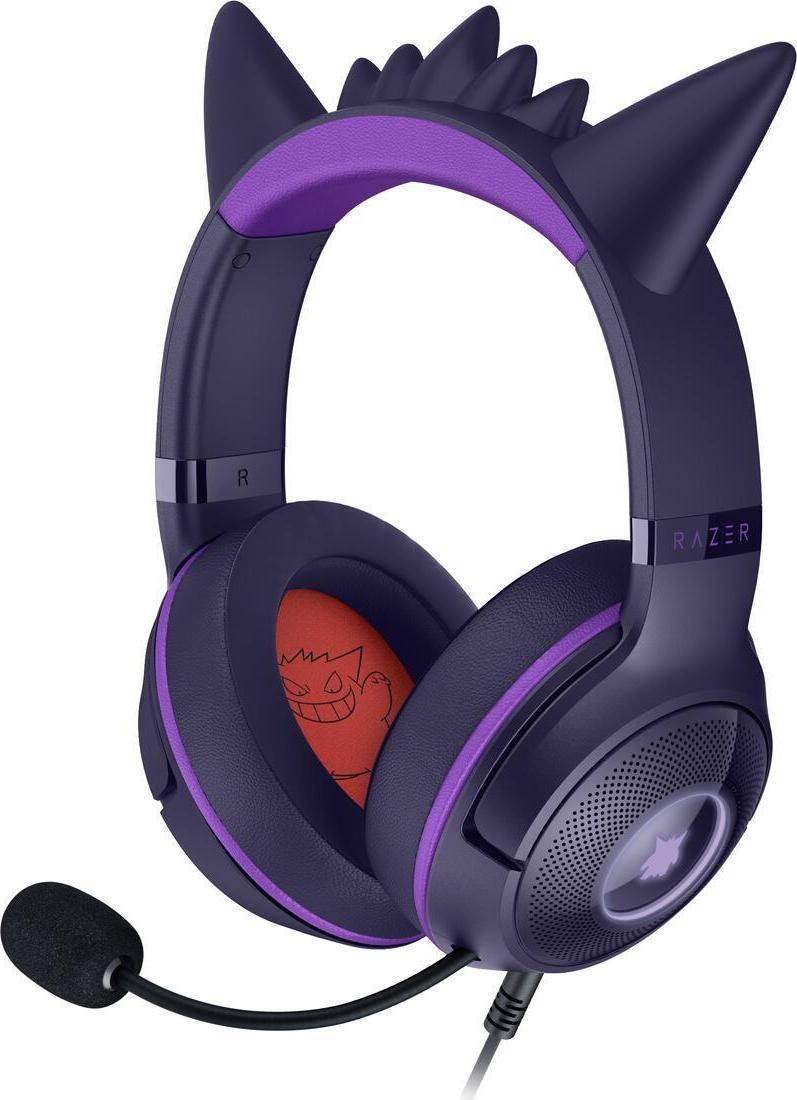 Razer Kraken Kitty V2 Pokémon Gengar Edition - Kabelgebundenes Gaming Headset powered by Razer Chroma RGB (RZ04-04730300-R3M1)