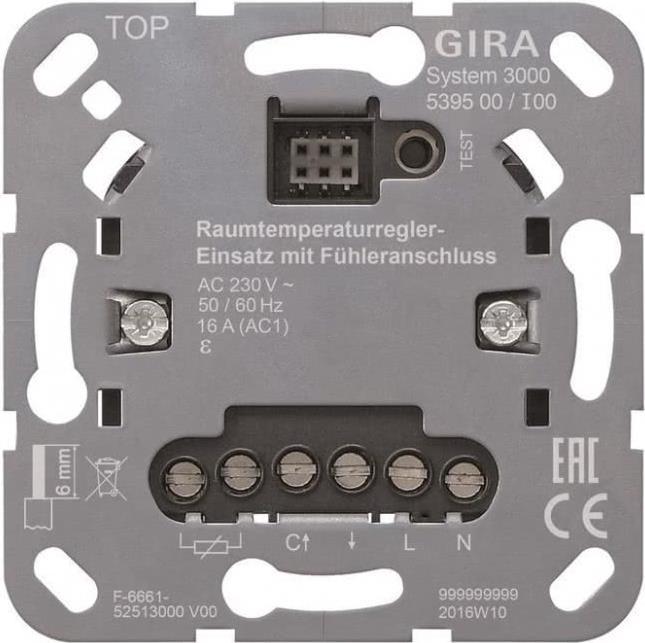 Gira Raumtemperaturreg.-Einsatz u.Fühleranschl.Eins. 539500 (539500)