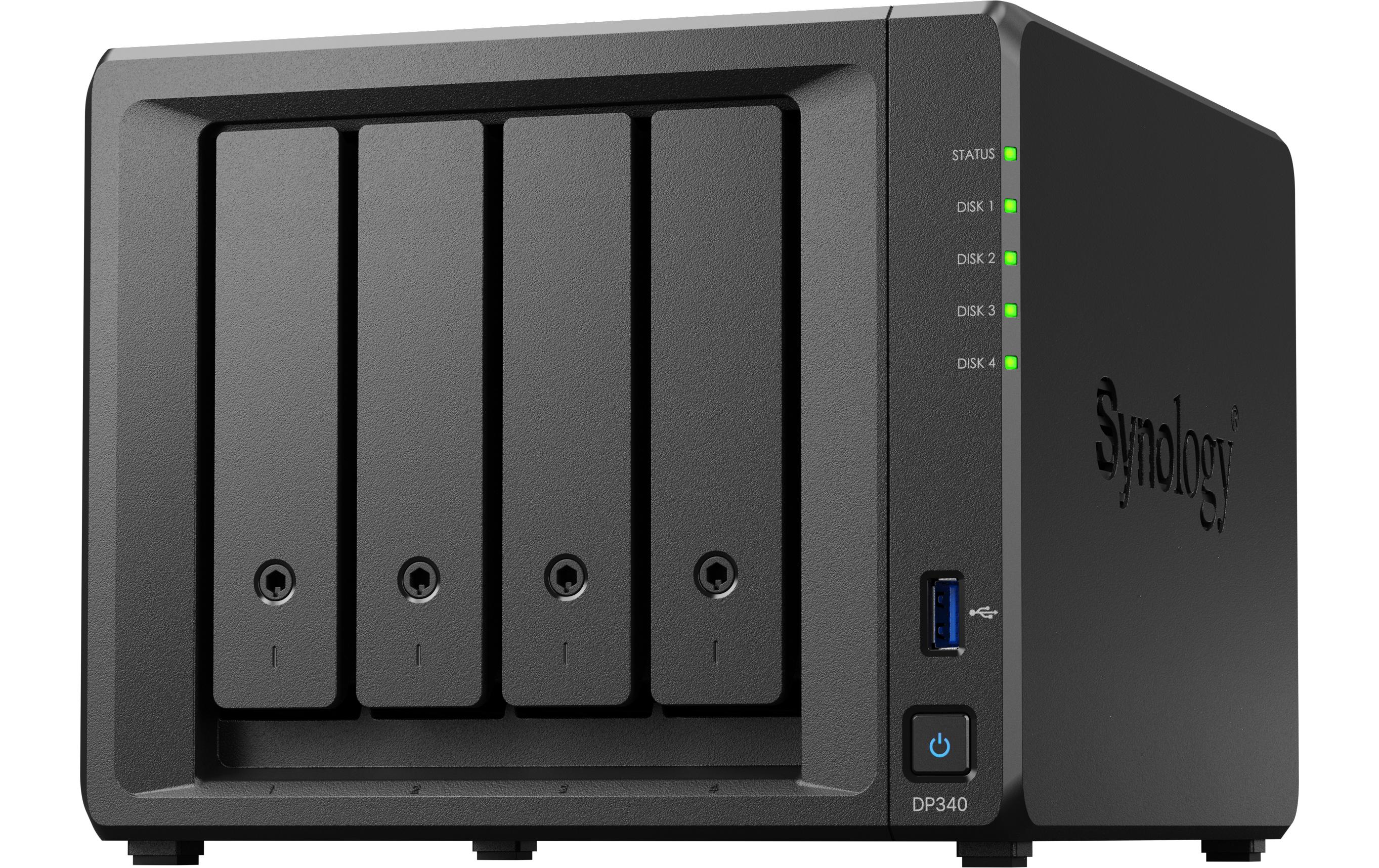 Synology DP340 NAS-Server 32 TB 16 GB RAM Schwarz