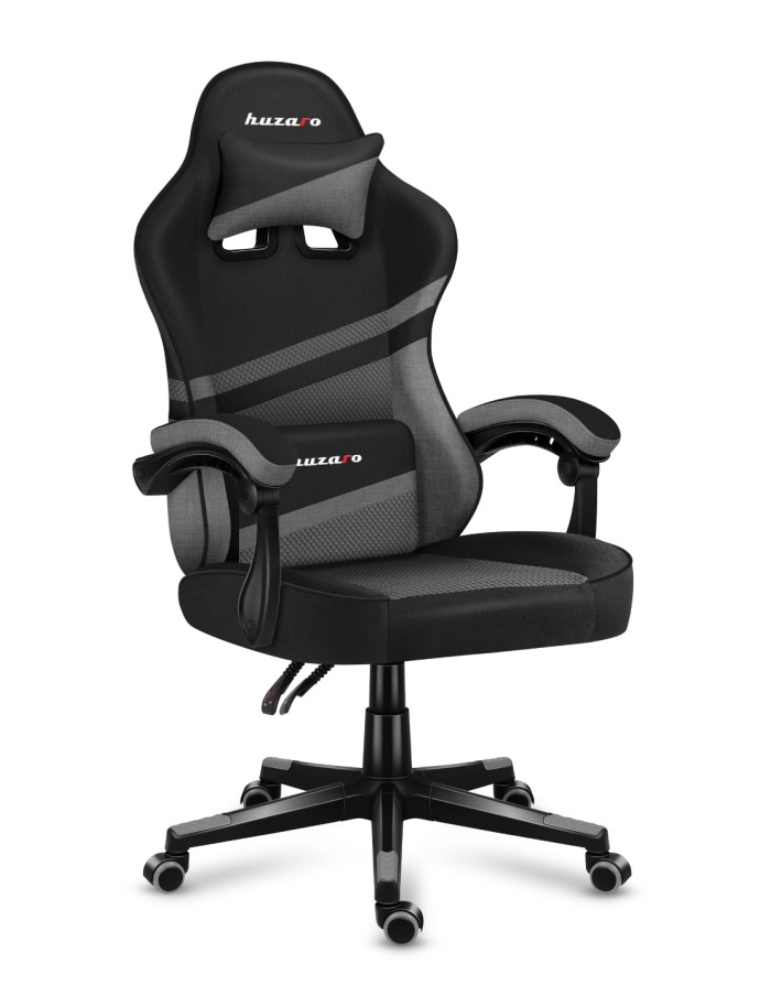 Huzaro Force 4.4 Grey Mesh Gaming-Stuhl Schwarz/Grau