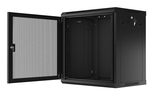 Lanberg WF01-6412-23B 12U 19" Netzwerkschrank Schwarz, RAL 9004