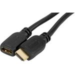 High Speed HDMI Verlängerungskabel, vergoldet, HDMI St. A / Bu. A, 3.0 m Hochwertiges Kabel zur Übertragung von digitalen Monitor- und TV-Signalen (128398)
