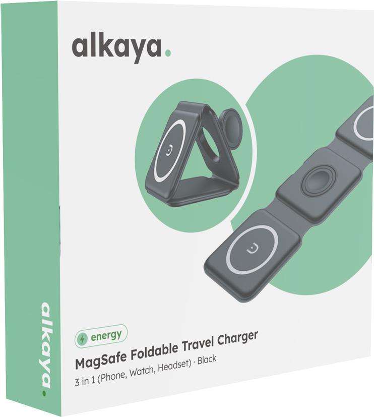 alkaya Flex Fold MagSafe Reise Ladegerät weiss (GT-80007)