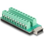 Delock USB Typ-E Key A Buchse zu Terminalblock Adapter 20 Pin (67189)