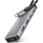 AXAGON Hmc-5h60 2xusb-a hdmi4k 1x usb-c pd100w usb-c  (HMC-5H60)