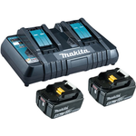 Makita Batterieladegerät + Batterie 2 x (199482-2)
