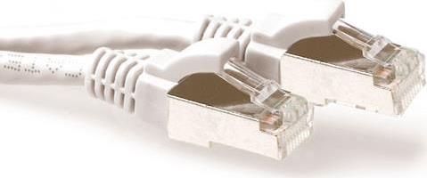 ACT White 1.5 meter LSZH SFTP CAT6A patch cable snagless with RJ45 connectors CAT6A S/FTP LSZH SNG WH 1.50M (FB7351)